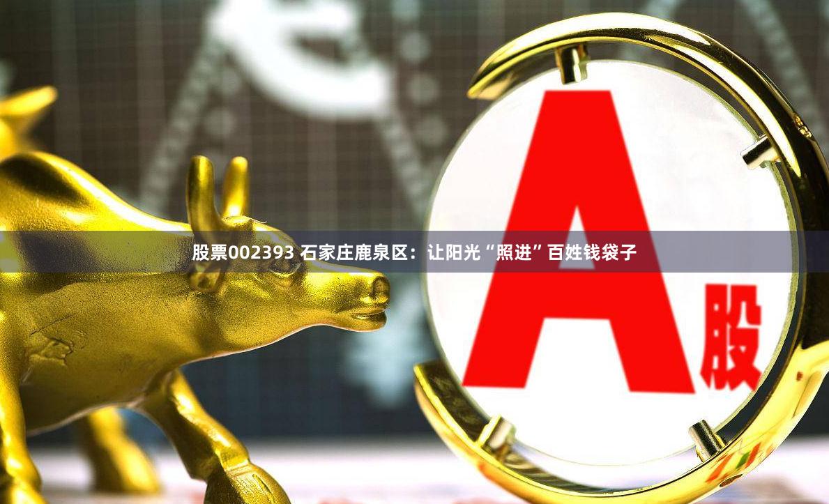股票002393 石家庄鹿泉区：让阳光“照进”百姓钱袋子