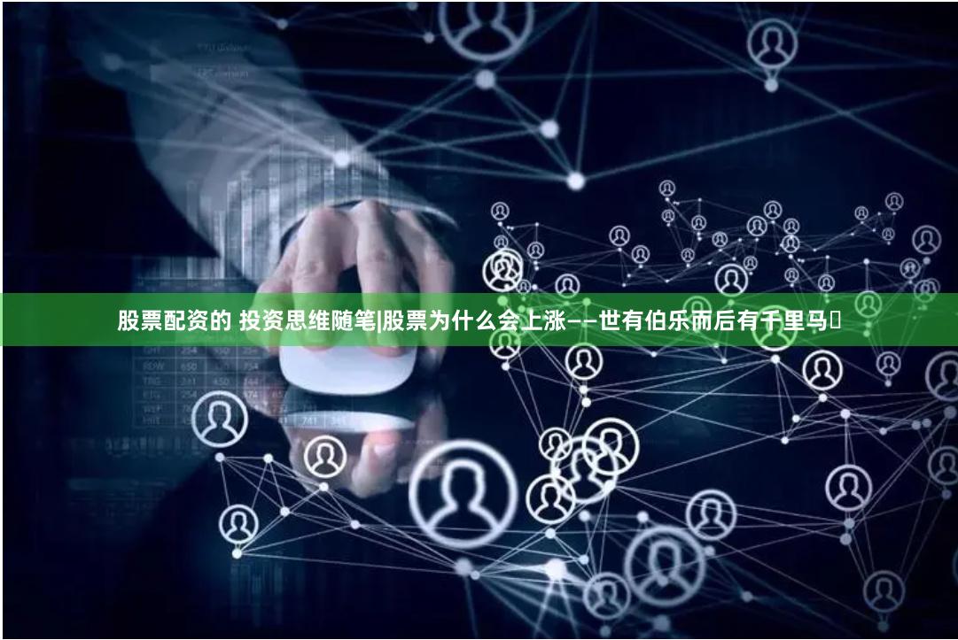 股票配资的 投资思维随笔|股票为什么会上涨——世有伯乐而后有千里马​