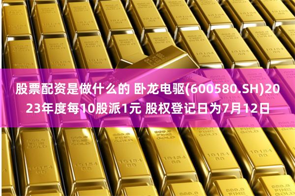 股票配资是做什么的 卧龙电驱(600580.SH)2023年度每10股派1元 股权登记日为7月12日